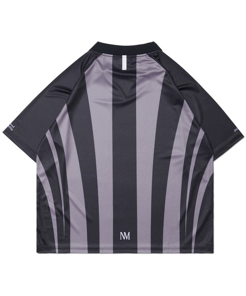 ポロシャツ ポロ A'GEM/9 × .kom 「NOMANUAL/ノーマニュアル」 STRIPE FOOTBALL SHIRT/ストライプ フットボ NOMANUAL ポロシャツ ポロ A'GEM/9 × .kom 「NOMANUAL/ノー