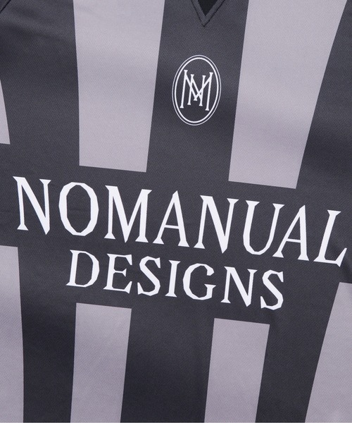 ポロシャツ ポロ A'GEM/9 × .kom 「NOMANUAL/ノーマニュアル」 STRIPE FOOTBALL SHIRT/ストライプ フットボ NOMANUAL ポロシャツ ポロ A'GEM/9 × .kom 「NOMANUAL/ノー