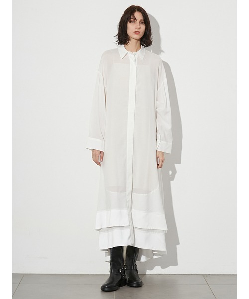 styling/（スタイリング） ワンピース ヘムフレア2WAYシャツワンピース