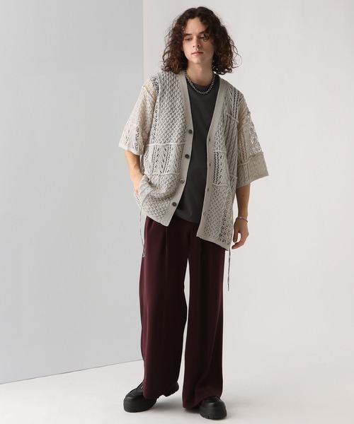 HARE（ハレ） ニットカーディガン FREE ブルー メンズ : ZOZOTOWN