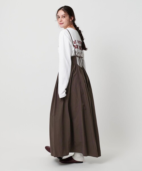 【ビューティーアンドユース】ナイロンコットン バックホール キャミワンピース BEAUTY＆YOUTH UNITED ARROWS ワンピース ナイロンコットン