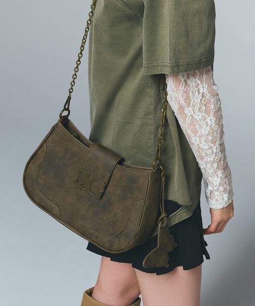 【レディース】  Faux Leather Crossbody バッグ 81hex8P3LnL.jpg