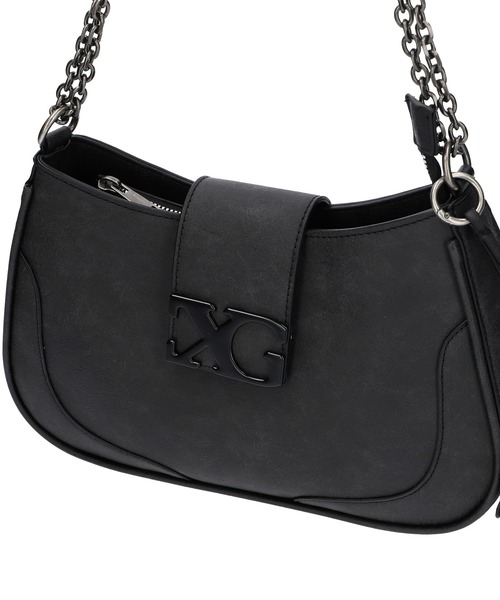 お見舞い X-girl ショルダーバッグ バッグ LOGO MARK FAUX LEATHER BAG バッグ