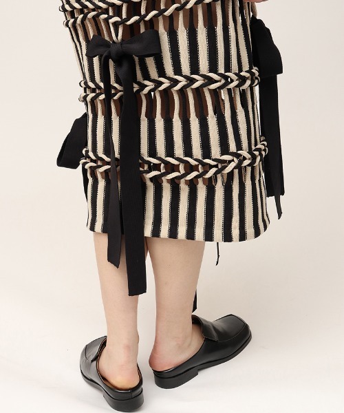 スカート leinwande Braids Stripe Knitted Skirt leinwande スカート Braids Stripe Knitted Skirt : ZOZOTOWN