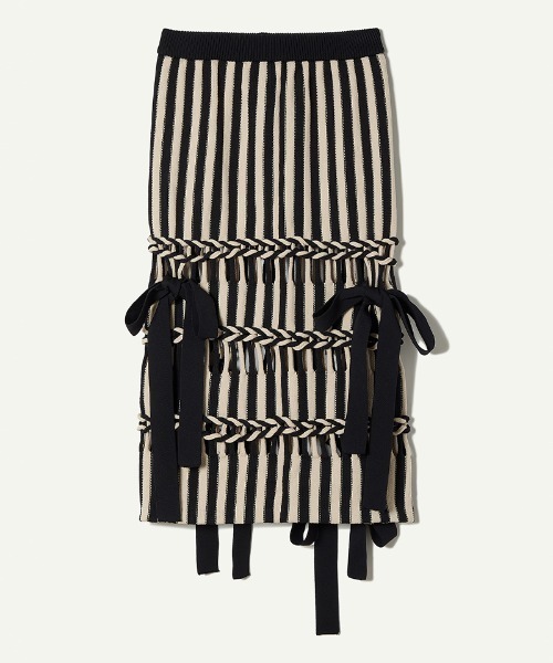 leinwande スカート Braids Stripe Knitted Skirt : ZOZOTOWN