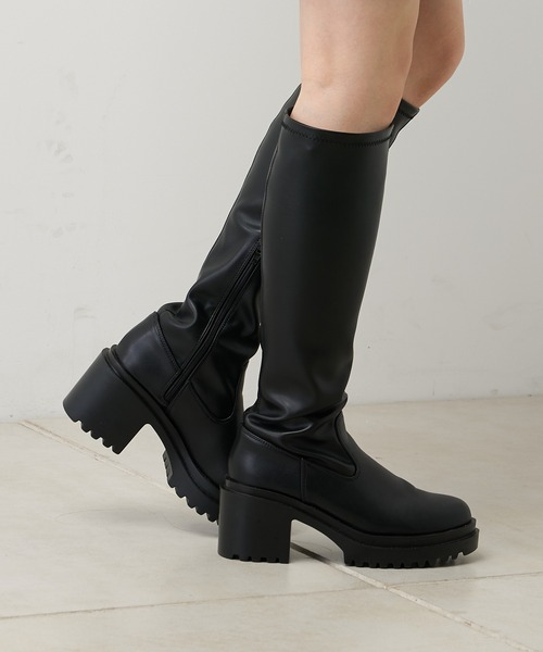 「Chico」 ロングブーツ SMALL チャコールグレー レディース_画像3