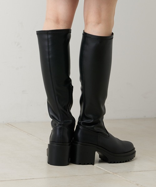 「Chico」 ロングブーツ SMALL チャコールグレー レディース_画像4