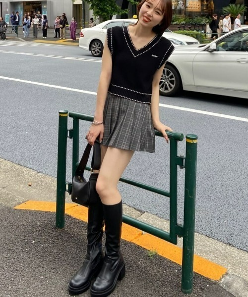 「Chico」 ロングブーツ SMALL チャコールグレー レディース_画像8