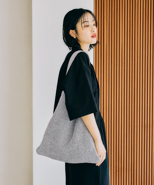 LEPSIM（レプシィム） ショルダーバッグ バッグ メタリック編みワン