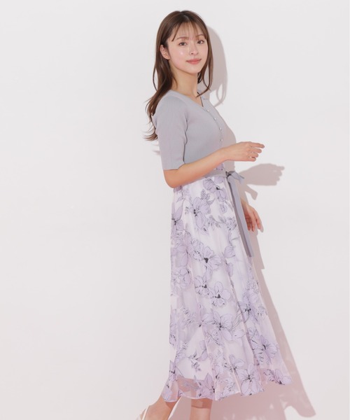 JILL by STUART ワンピース ニット×オパールドッキング