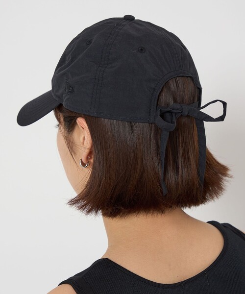 New Era｜9TWENTY バックリボンキャップ 黒 レディース 可愛い NEW ERA キャップ 帽子 「別注」「NEW ERA」920 リボン / CAP