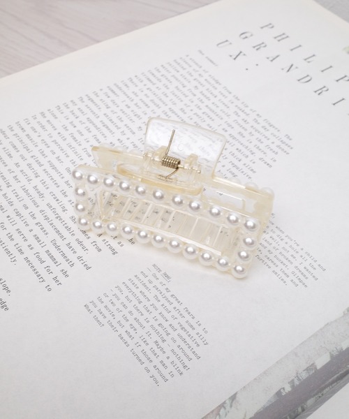 ARCHIVER ヘアクリップ 「76」パールデザイン バンスクリップ