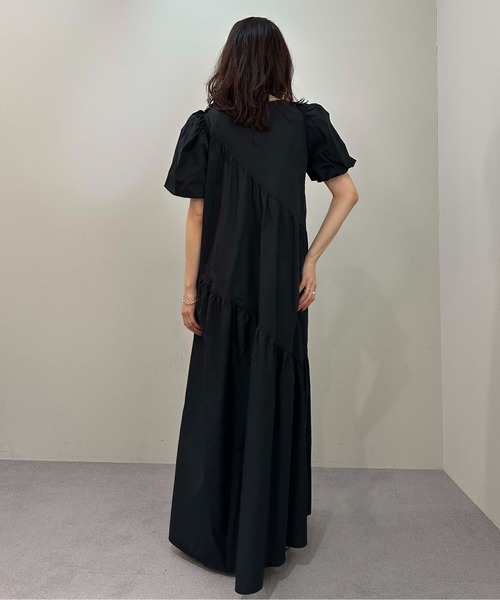 1chaku. マルチサイズ ワンピース アシンメトリーポプリンロング