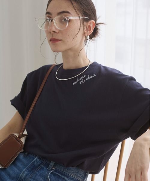 未使用T-Angie ANGIE tシャツ 刺繍 ロゴ Tシャツ (半袖） レディース
