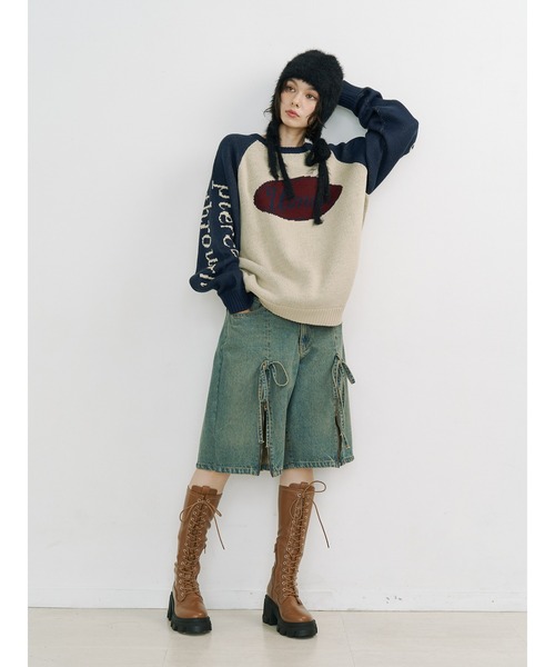 jouetie（ジュエティ） ブーツ ストレッチレースアップロングブーツ