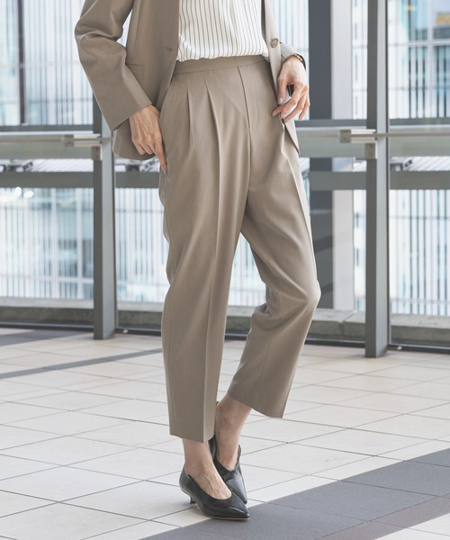 GLOBAL WORK パンツ ウツクシルエットDRYテーパードパンツ