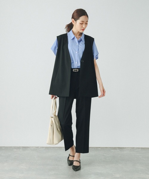 GLOBAL WORK パンツ ウツクシルエットDRYテーパードパンツ