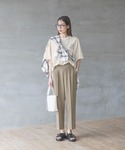 パンツ ウツクシルエットDRYテーパードパンツ...の詳細画像1