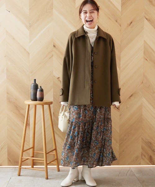 極美品 ジャーナルスタンダードレリューム スタンドカラーロングコート 38 JOURNAL STANDARD relume（ジャーナルスタンダード レリューム