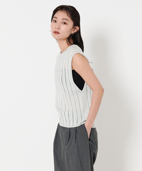 ニット セーター 「MARW UNITED ARROWS」シアー ストライプ ニット レディース MARW UNITED ARROWS ニット セーター 「MARW ARROWS」シアー