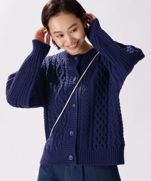 niko and…（ニコアンド） ニットカーディガン LARGE ネイビー
