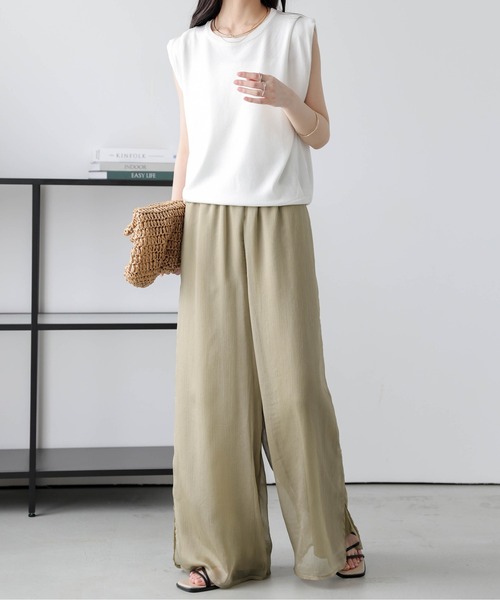 SUGAR BISKET パンツ シアーワイドパンツ レディース : ZOZOTOWN