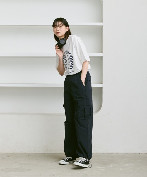 「flaner」 半袖Tシャツ MEDIUM ホワイト系その他2 レディース