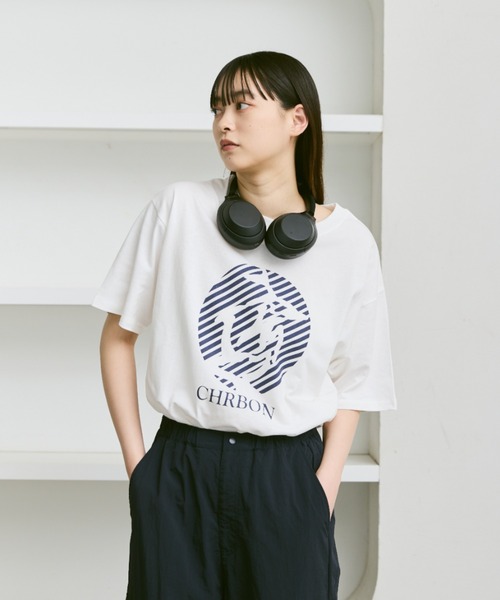 「flaner」 半袖Tシャツ MEDIUM ホワイト系その他2 レディース