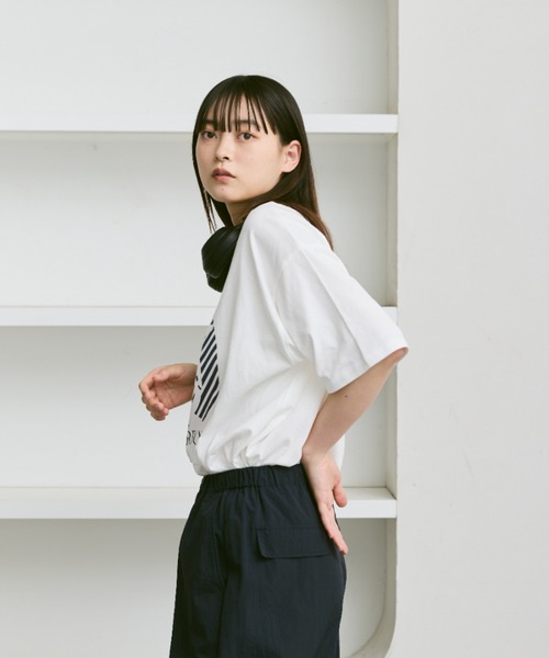 「flaner」 半袖Tシャツ MEDIUM ホワイト系その他2 レディース
