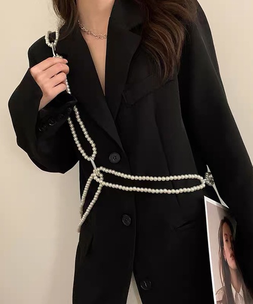 [shopnikoniko] подтяжки свободный белый женский 