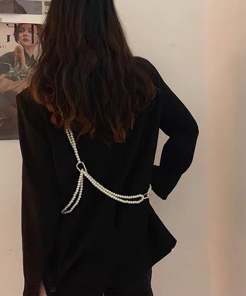[shopnikoniko] подтяжки свободный белый женский 