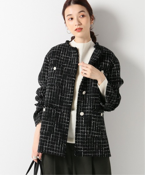 IENA（イエナ） ノーカラージャケット 38 ブラック レディース