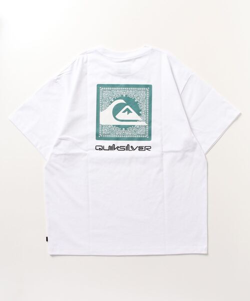 [Quiksilver] короткий рукав футболка M белый мужской 