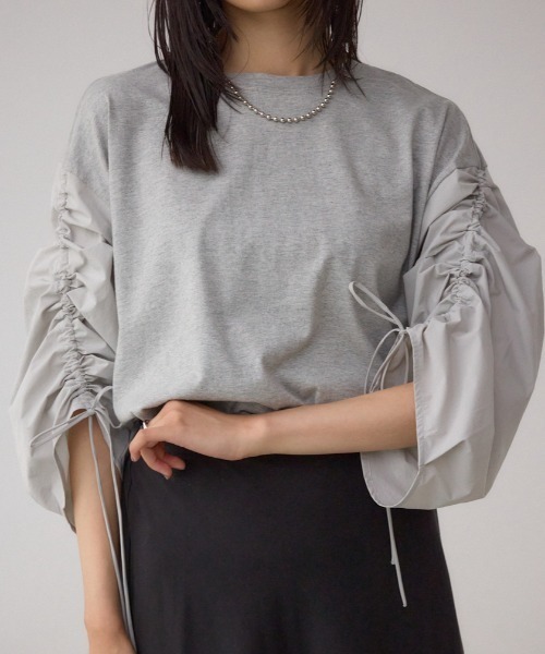 AZUL BY MOUSSY（アズールバイマウジー） tシャツ ギャザースリーブ