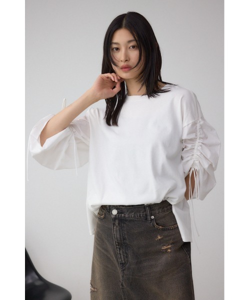 AZUL BY MOUSSY（アズールバイマウジー） tシャツ ギャザースリーブ