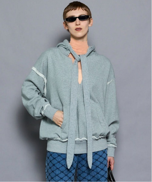 パーカー 「25AW PRE-ORDER」Slit Ribbon Hoodie/スリットリボンフーディ「MAISON SPECIAL/メゾンスペシャル