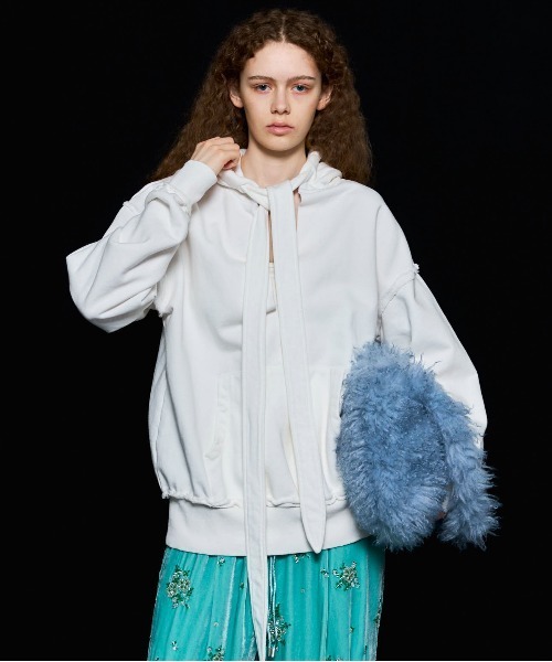 MAISON SPECIAL（メゾンスペシャル） パーカー Slit Ribbon Hoodie