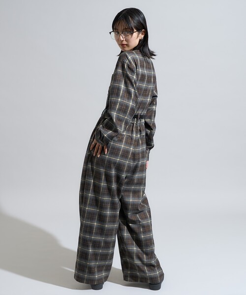 FREAK'S STORE オールインワン チェック ジャンプスーツ