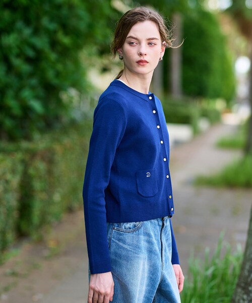 [kuulei ] DRESSTERIOR-コットンカシミヤカーディガン DRESSTERIOR（ドレステリア） カーディガン 「洗える」ウォッシャブル