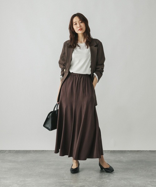 【A  FERRETTI】イタリア製品 シルク スカート Alberta Ferretti シルク マキシスカート | ニュートラル