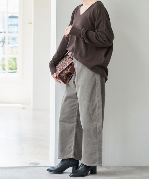 スピックアンドスパン　バルキーヤーン セール】ウォッシャブルPEバルキーヤーンルーズニット（ニット