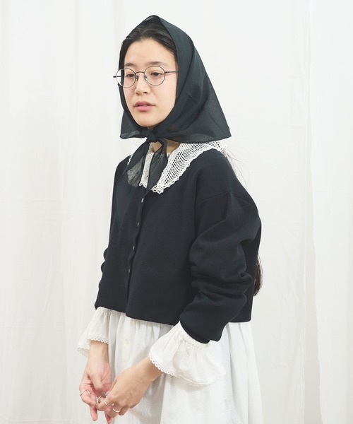 fig London ニット　カーディガン  美品 fig London（フィグロンドン） カーディガン _C/Ny pleating cardigan