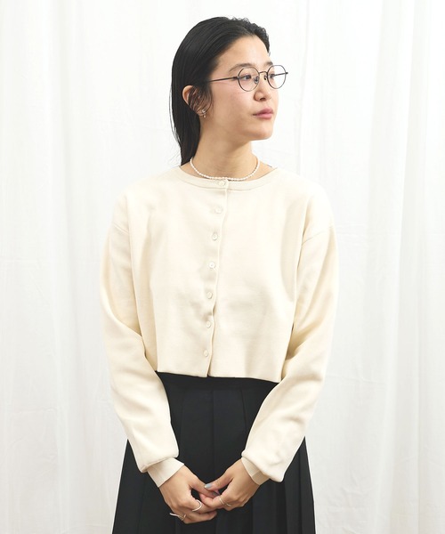 fig London（フィグロンドン） カーディガン _C/Ny pleating cardigan