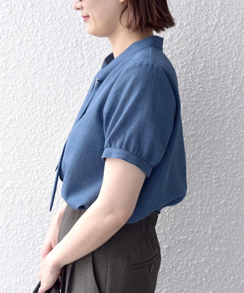 「SHIPS.me」 半袖ブラウス L グリーン レディース_画像5