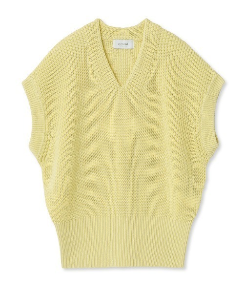 「emmi」 ノースリーブニット ONE SIZE ベージュ レディース_画像3