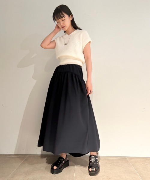 「emmi」 ノースリーブニット ONE SIZE ベージュ レディース_画像5