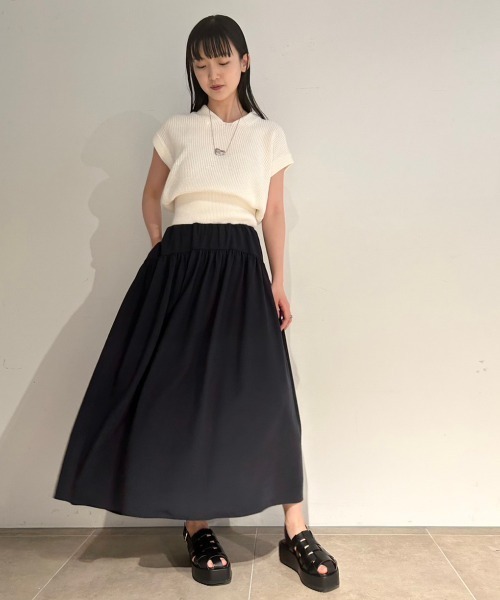 「emmi」 ノースリーブニット ONE SIZE ベージュ レディース_画像9