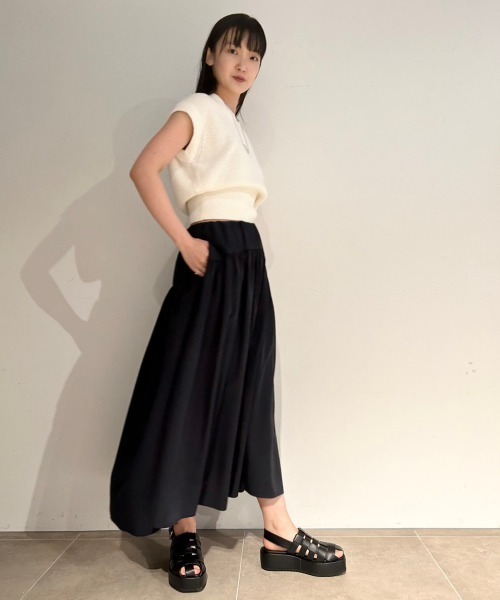 「emmi」 ノースリーブニット ONE SIZE ベージュ レディース_画像10