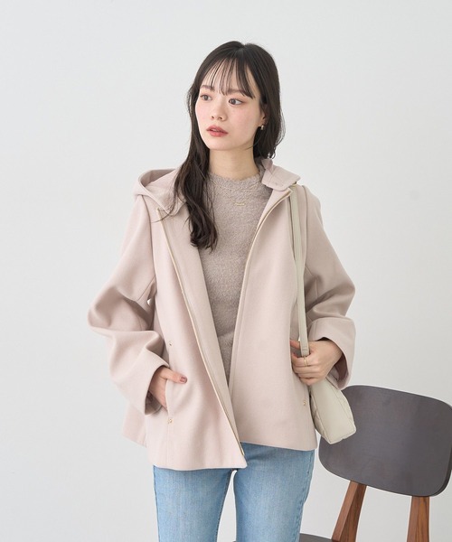 earth music&ecology コート アウター 「2025AW」2WAYフードコート