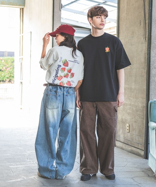 「PBLIM」 半袖Tシャツ MEDIUM ブラウン レディース_画像4